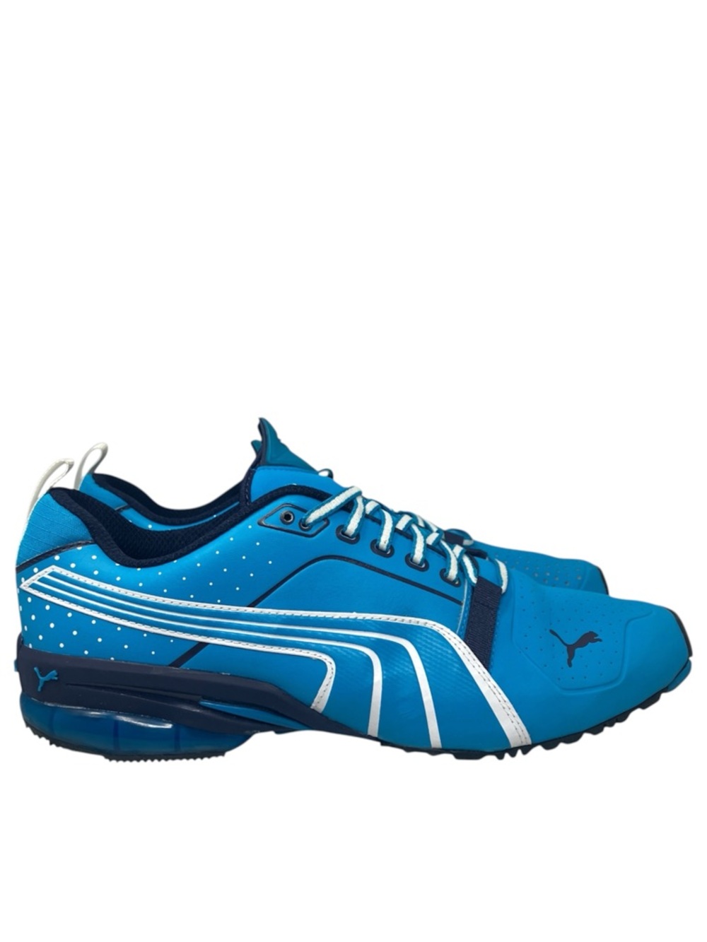 Puma Cell Running Shoes Mens 10 Blue‎ White Cushioned Athletic Trainer